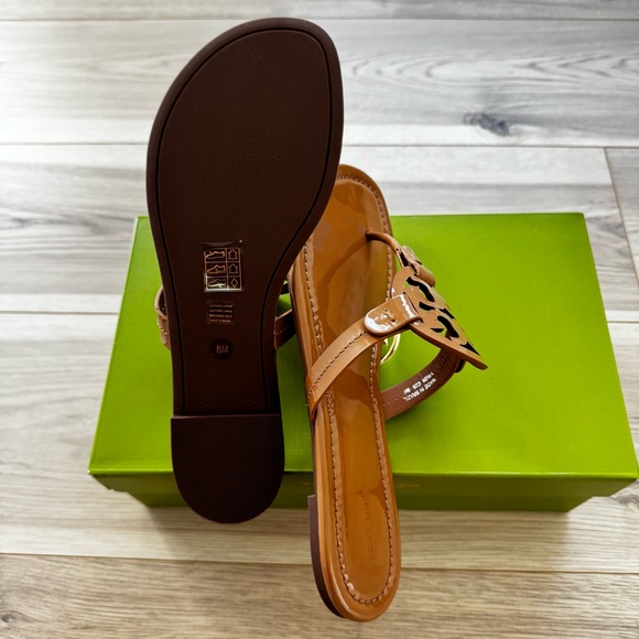 ☀️NEW☀️Tory Burch Miller Sandals Tan 8 - Picture 6 of 12